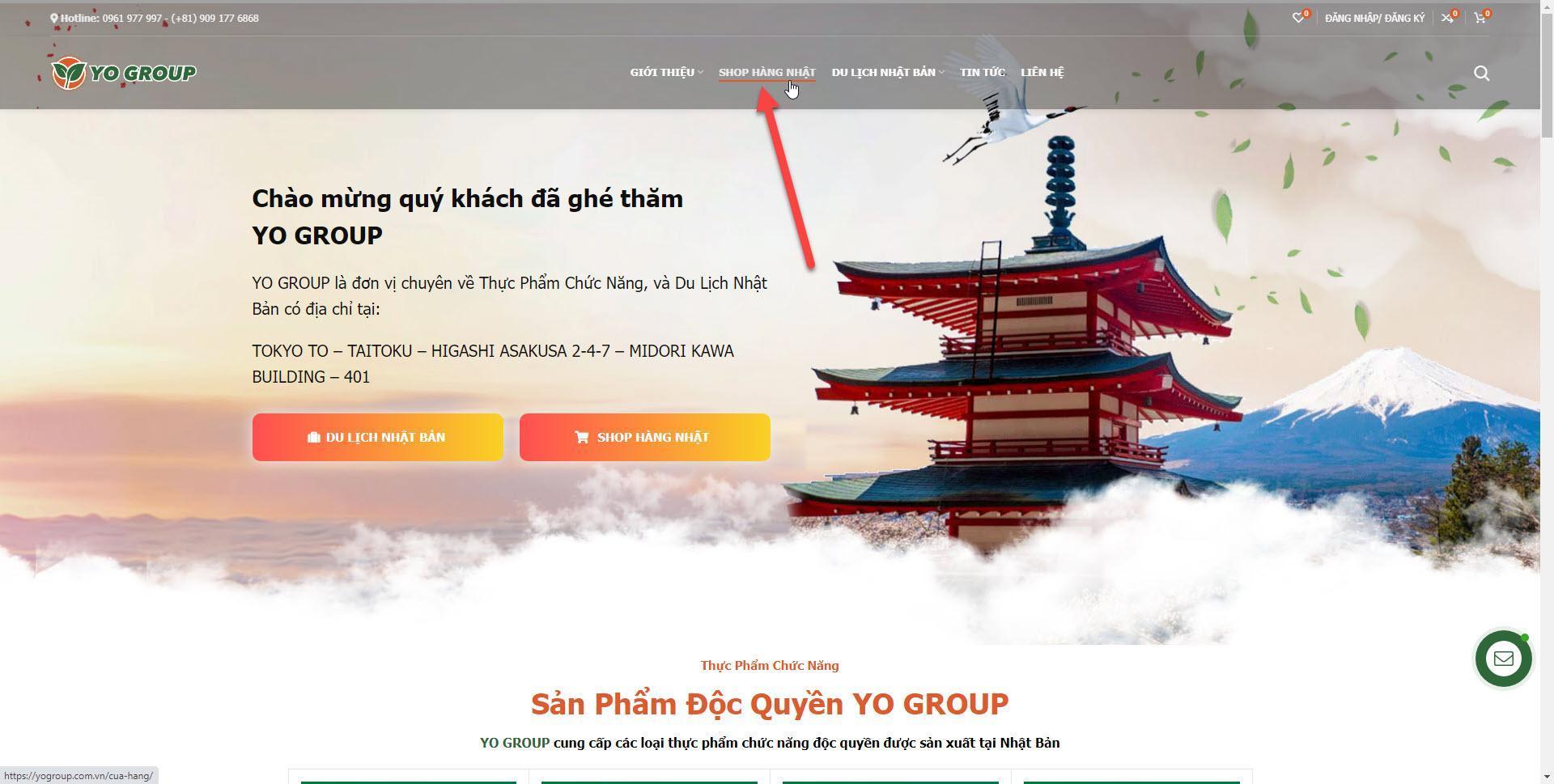 huong dan dat hang online tai yo group 01