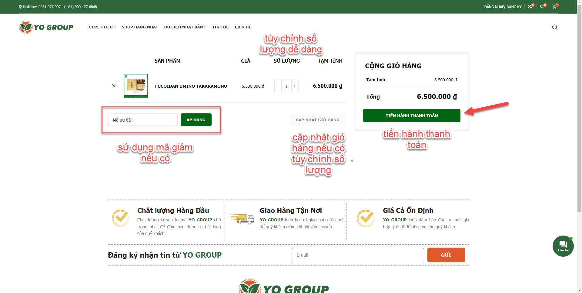 huong dan dat hang online tai yo group 04