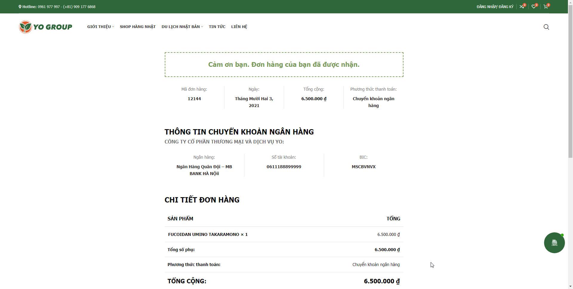huong dan dat hang online tai yo group 06