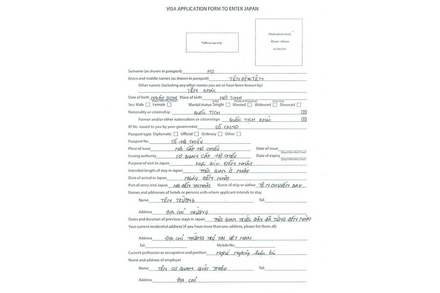 Cách khai form visa Nhật Bản năm 2022 chuẩn nhất