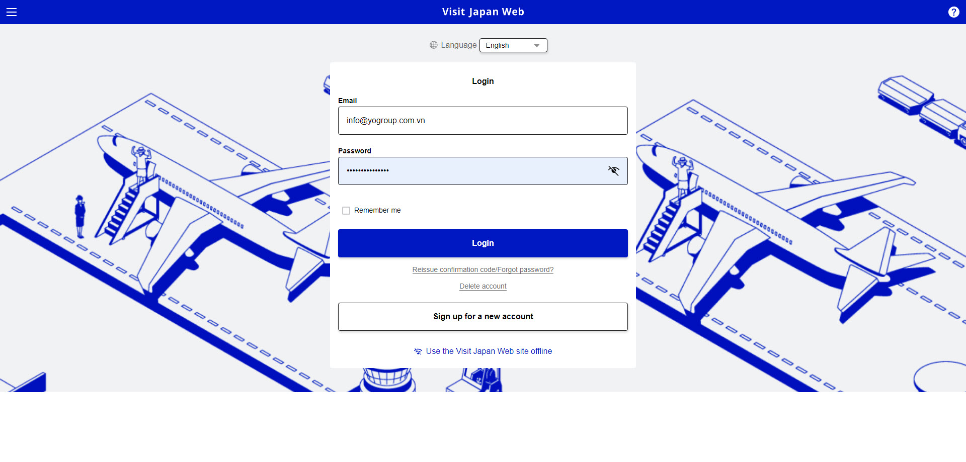 Thủ tục nhập cảnh Nhật Bản online mới nhất năm 2024 1 dang nhap tai khoan sau khi dang ky thanh cong