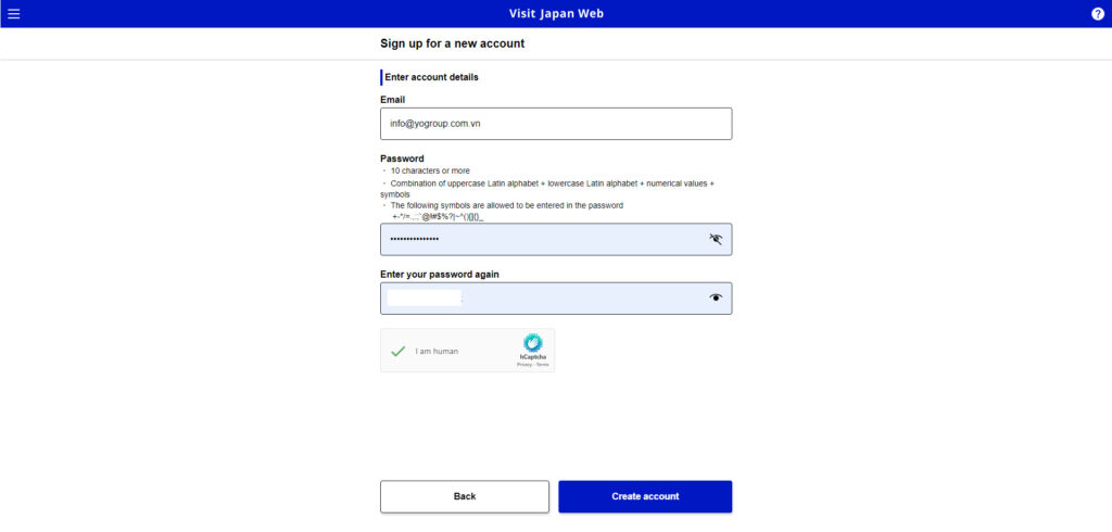 Thủ tục nhập cảnh Nhật Bản online mới nhất năm 2024 4 dien thong tin tai khoan vjw digital go jp