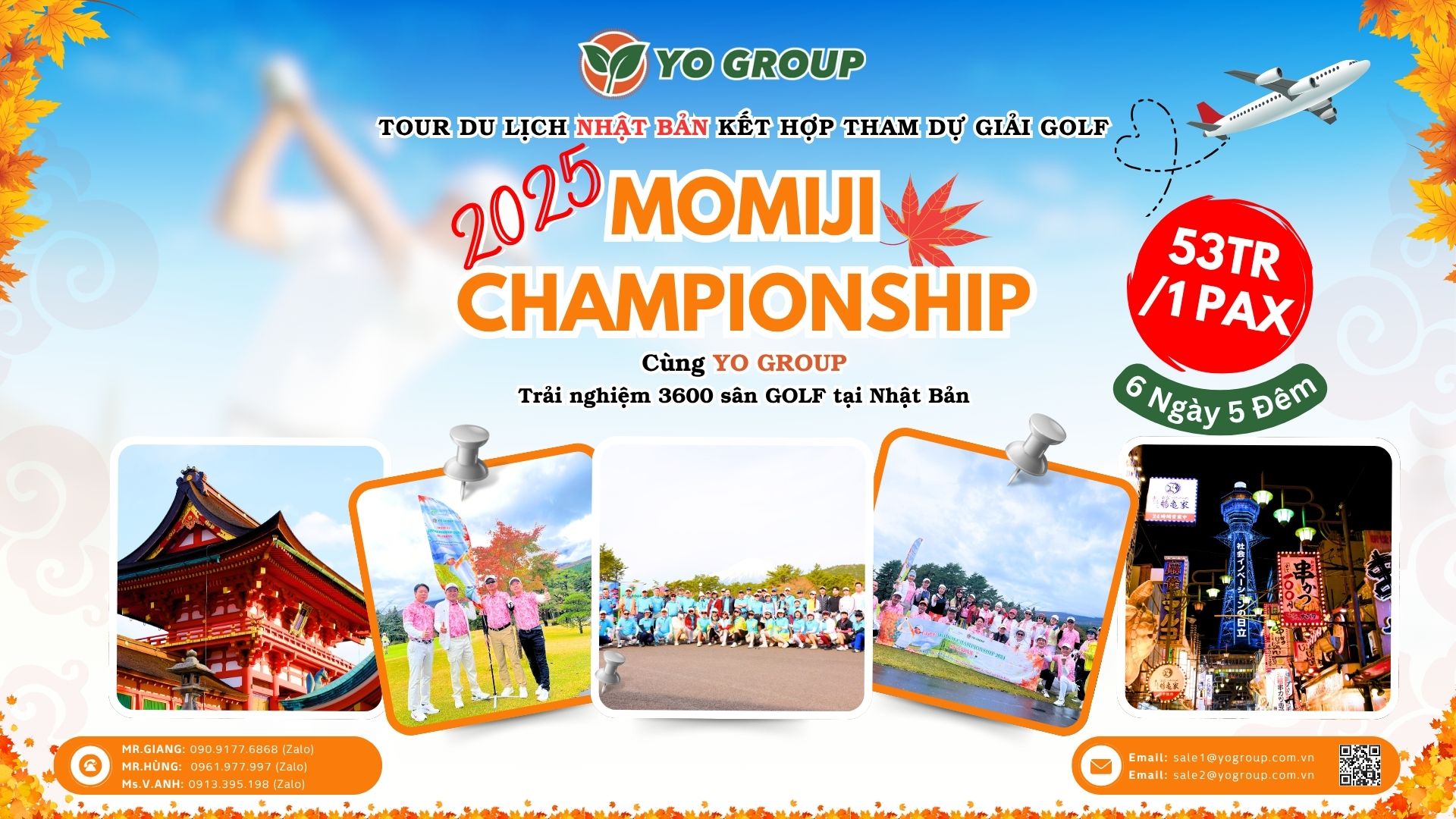 TOUR DU LỊCH NHẬT BẢN KẾT HỢP THAM DỰ GIẢI GOLF
